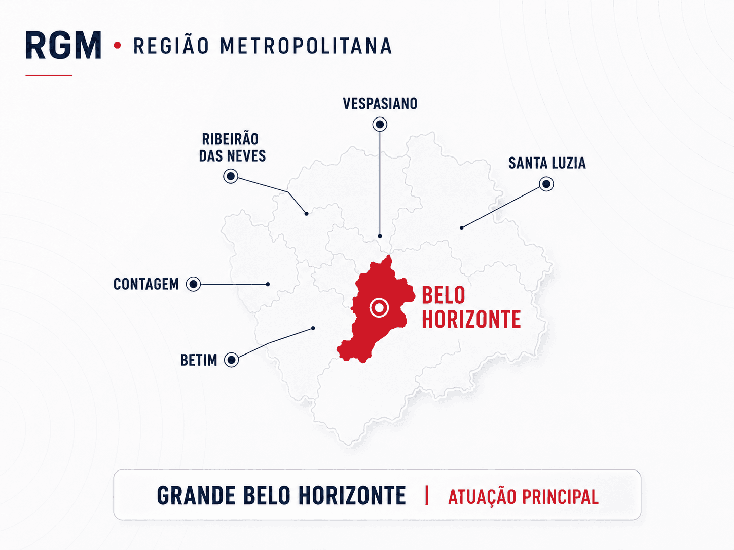 Mapa da Região Metropolitana de Belo Horizonte